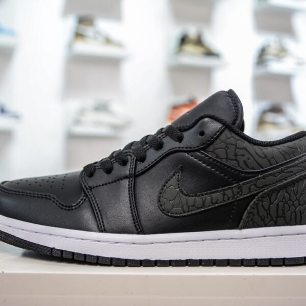 NK Air Jordan 1 Low Black Elephant Black/Elephant Print - Sneakers