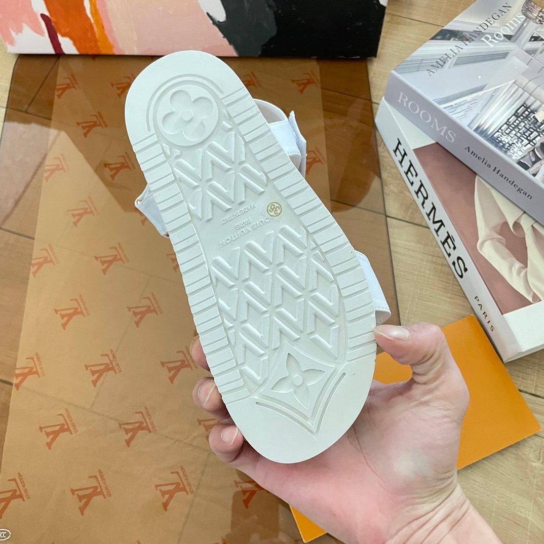 LV Paseo Flat Comfort Sandal White - Sandals - Image 6
