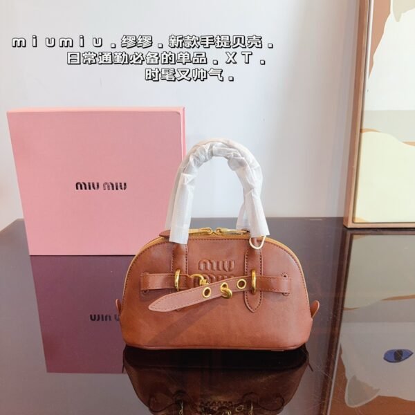 MIU Matelassé Brown Leather - Bag