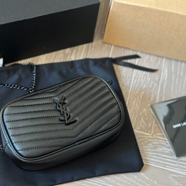 YSL Loulou Camera Bag Black Leather - Bag