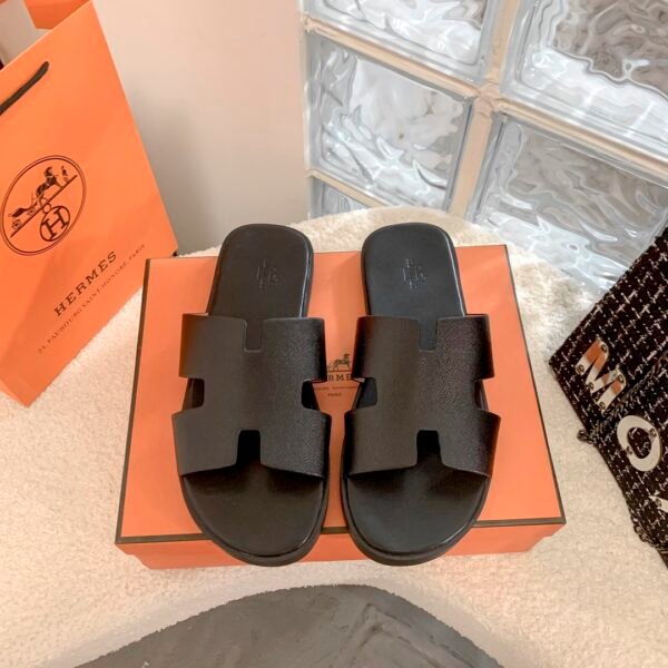 HM Oran Black Leather - Slides