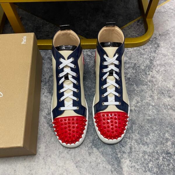CL Louis Junior Spikes Orlato Red/Navy/White Leather - Sneakers