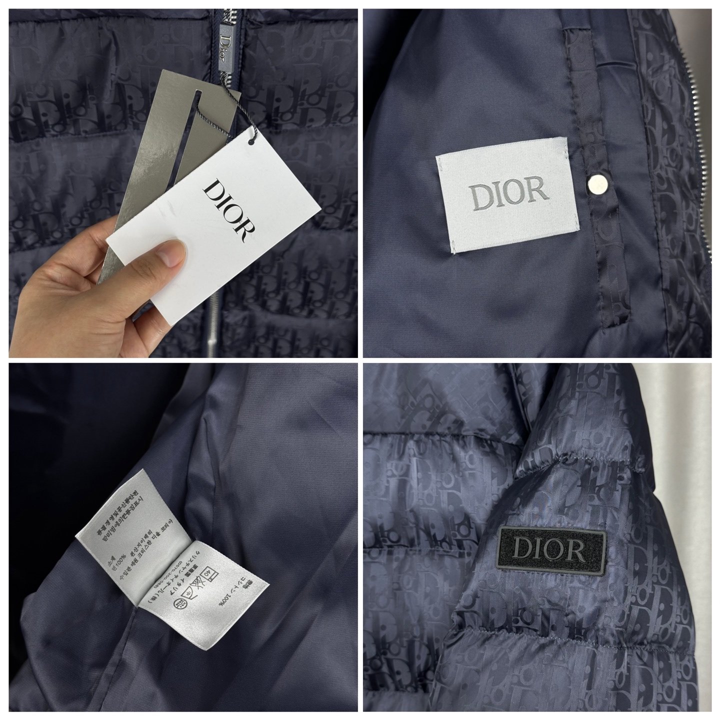 CD Oblique Down Jacket Navy Oblique - Jacket - Image 8