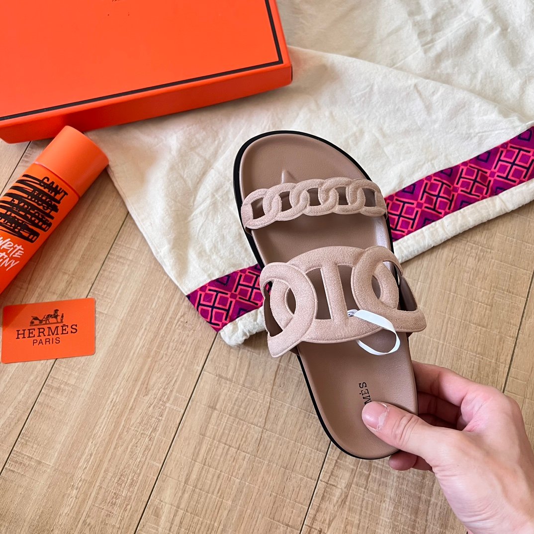 HM Chypre Sandals Pink Suede - Slides - Image 8