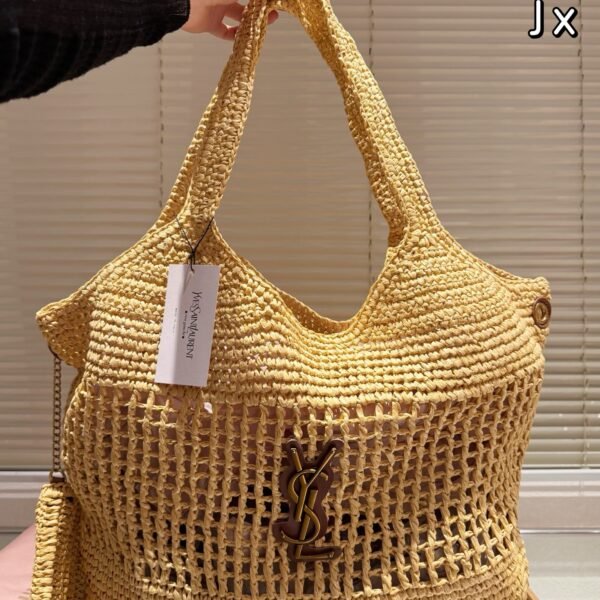 YSL Panier Medium Raffia - Bag