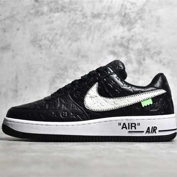 NK Air Force 1 Low LV Black Monogram - Sneakers