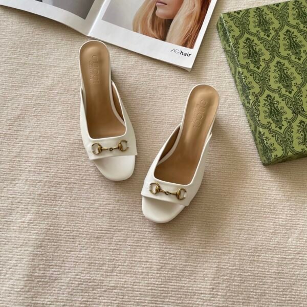GG Horsebit Mid-Heel Mules - Heels