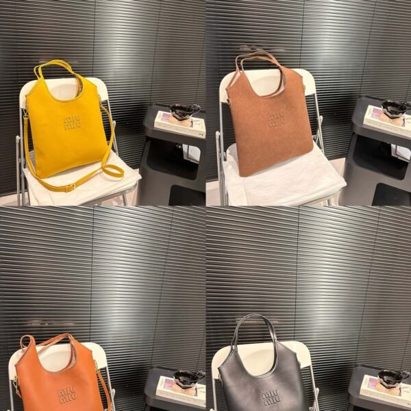 MIU Logo Tote Suede - Bag