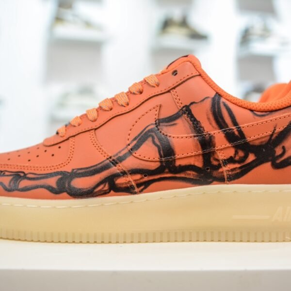 NK Air Force 1 Low Skeleton Orange - Sneakers