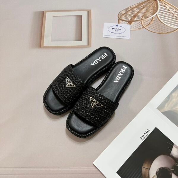 PR Woven Raffia Slides - Slides