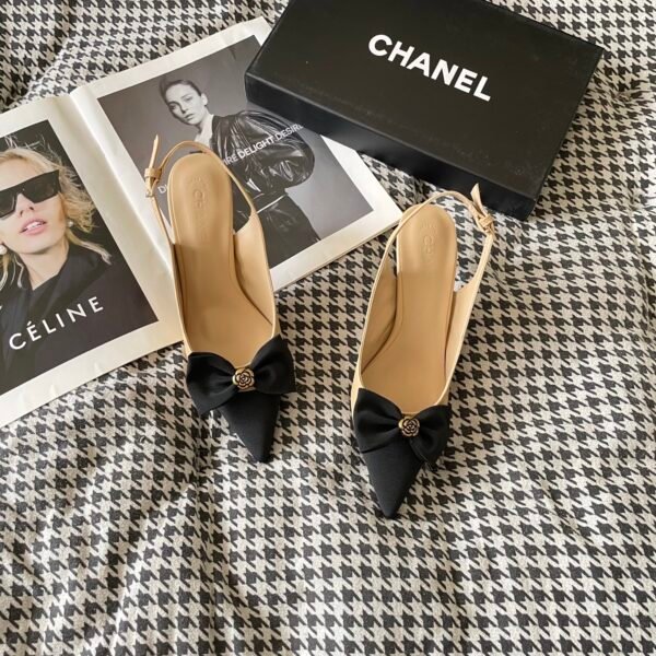 CC Slingback Pumps with Bow - Heels