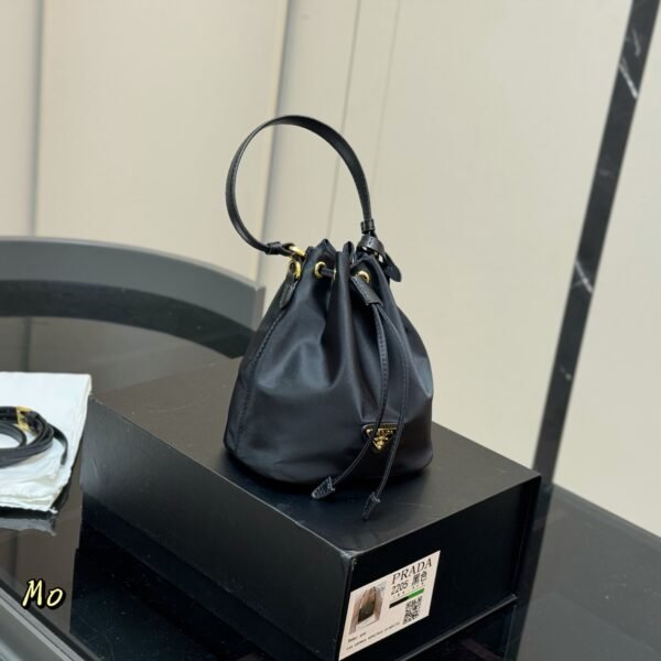 PR Nylon Mini Bucket Bag Black Nylon - Bag