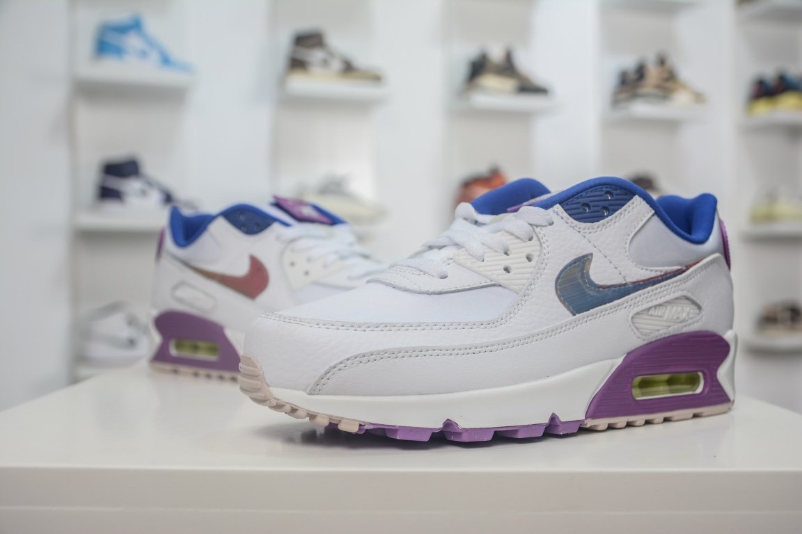 NK Air Max 90 SE White/Purple - Sneakers - Image 4