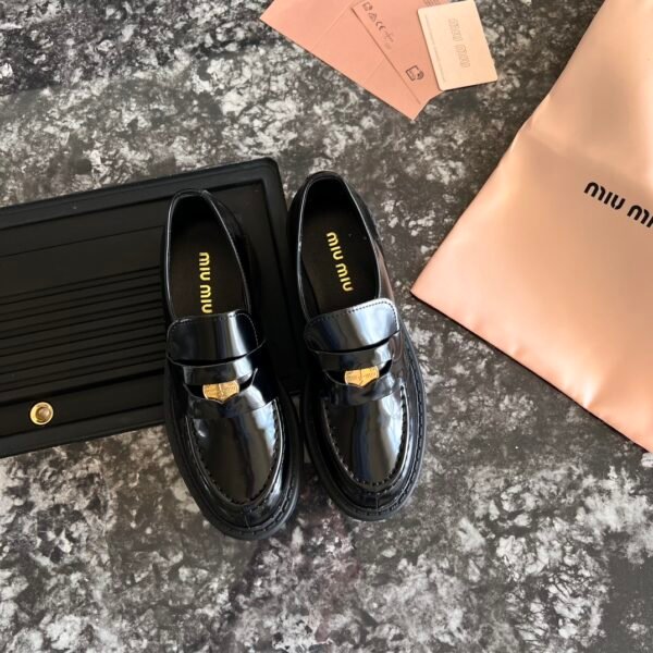 MIU Patent Leather Loafers - Shoes
