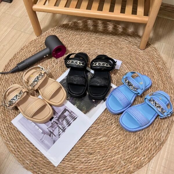CH Dad Sandals Black Leather - Sandals