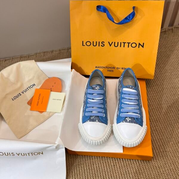 LV Time Out Sneaker Blue Monogram Canvas - Sneakers