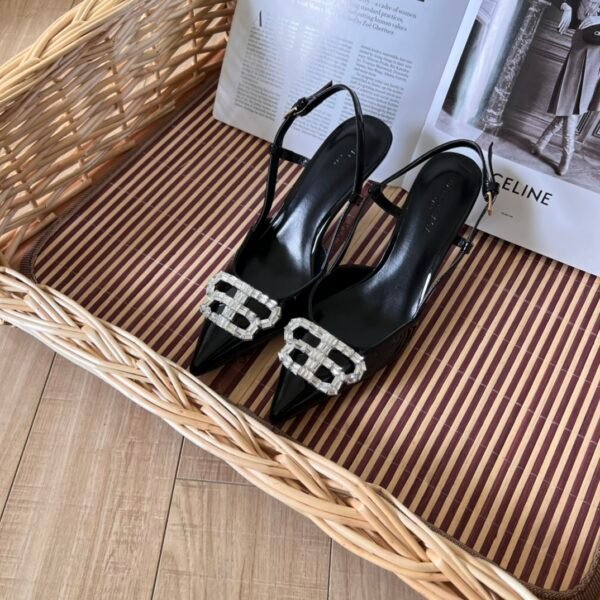 BAL Knife Slingback Pumps Black - Heels