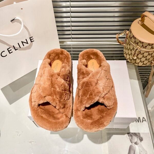 ```CEL Fur Slides Brown - Slides```