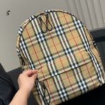 BBR Vintage Check and Logo Black Nylon – Zaino