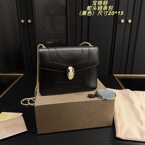 BV Serpenti Forever Black Leather - Bag