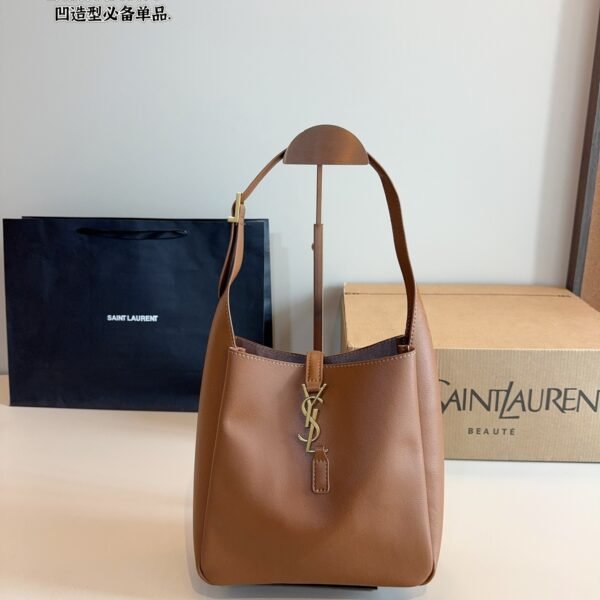 YSL Le 5 à 7 Hobo Brown Leather - Bag