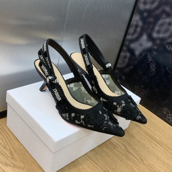 CD J'ACD Slingback Pump Black Lace - Heels