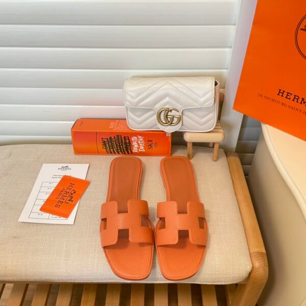 HM Oran Sandals Orange Leather - Sandals