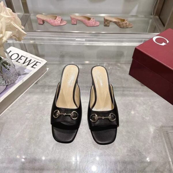 GG Horsebit Square Toe Sandals - Sandals