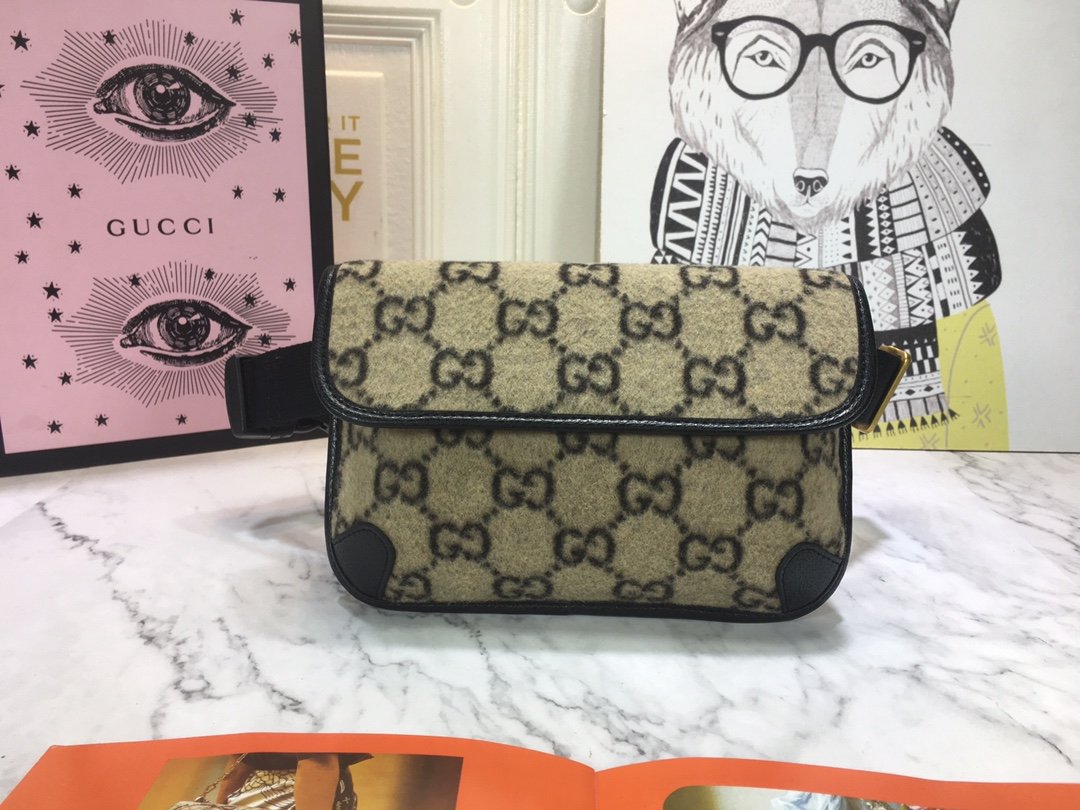 GG Ophidia GG Supreme Beige/Black - Belt Bag