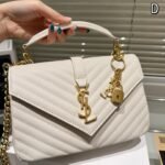 YSL Sunset Small White Leather – Borsa