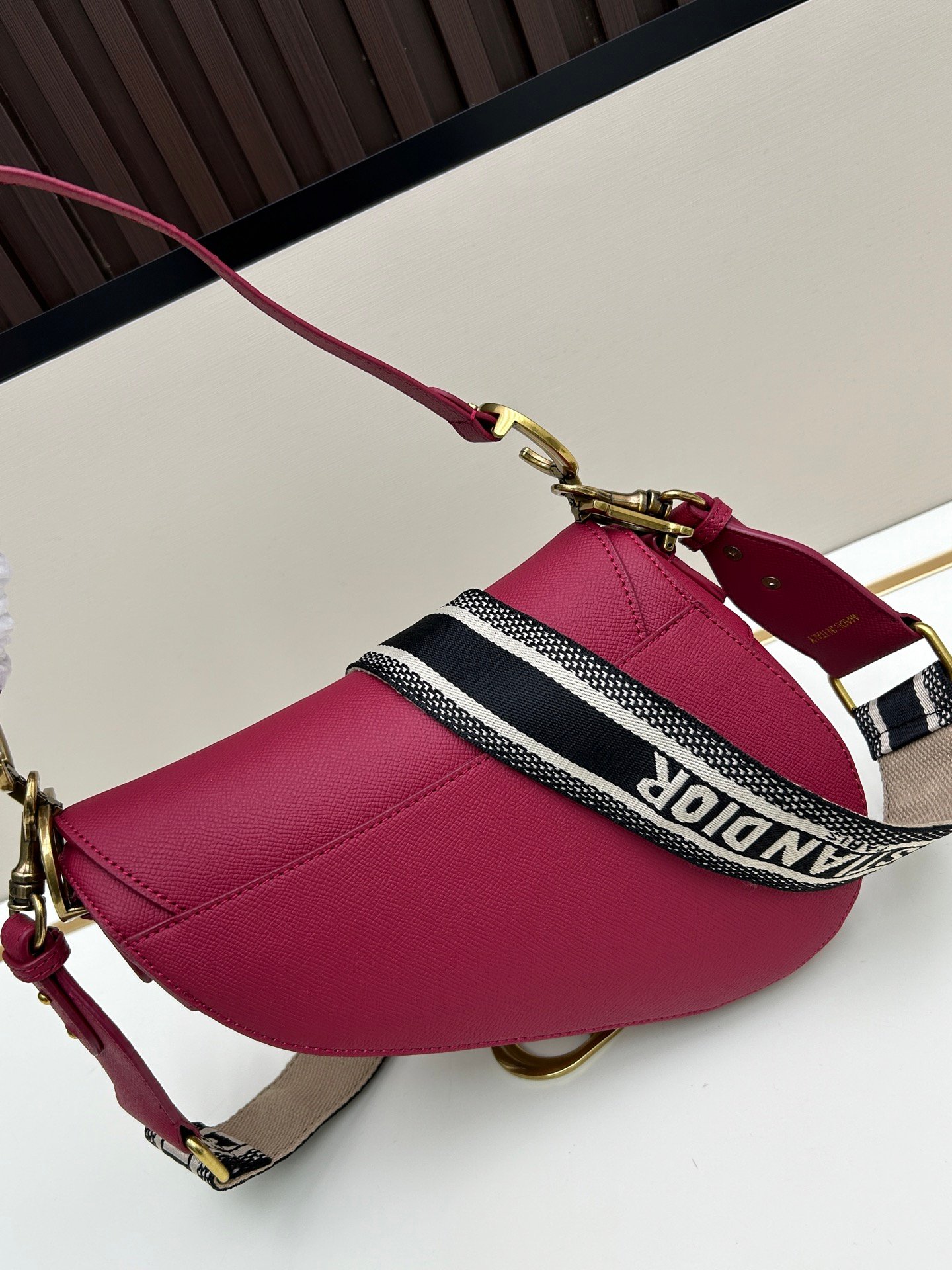 CD Saddle Pink Leather - Bag - Image 3
