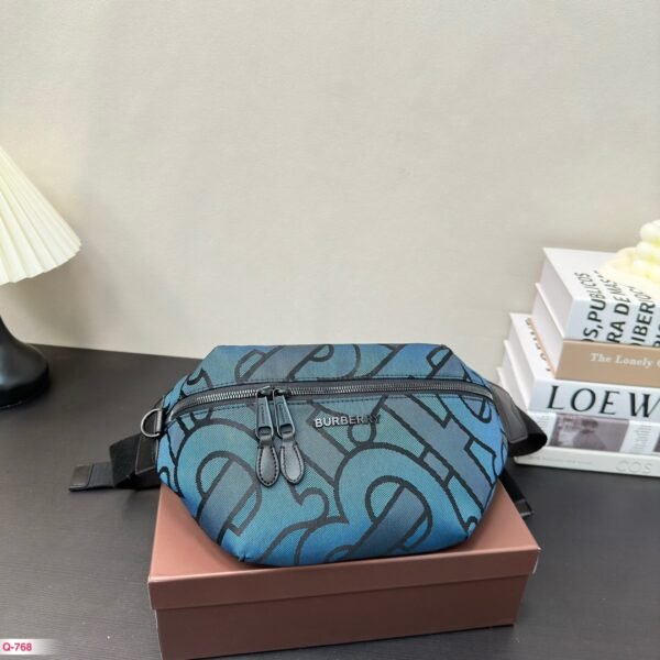 BBR Monogram Print Belt Bag Blue - Belt Bag