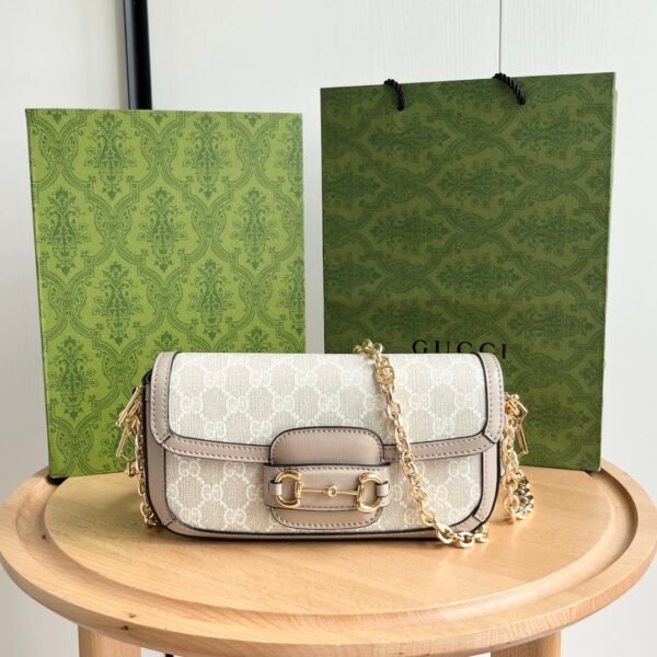 GG Horsebit 1955 Mini Beige GG Supreme Canvas - Bag