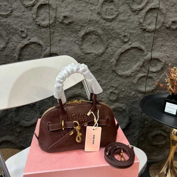 MIU Shell Brown Leather - Bag