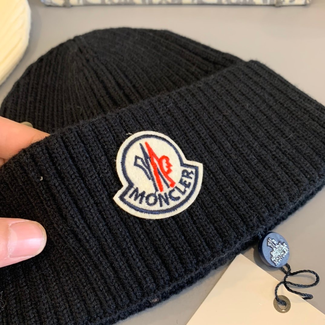 MCL Logo Patch Beanie Navy Wool - Hat - Image 6