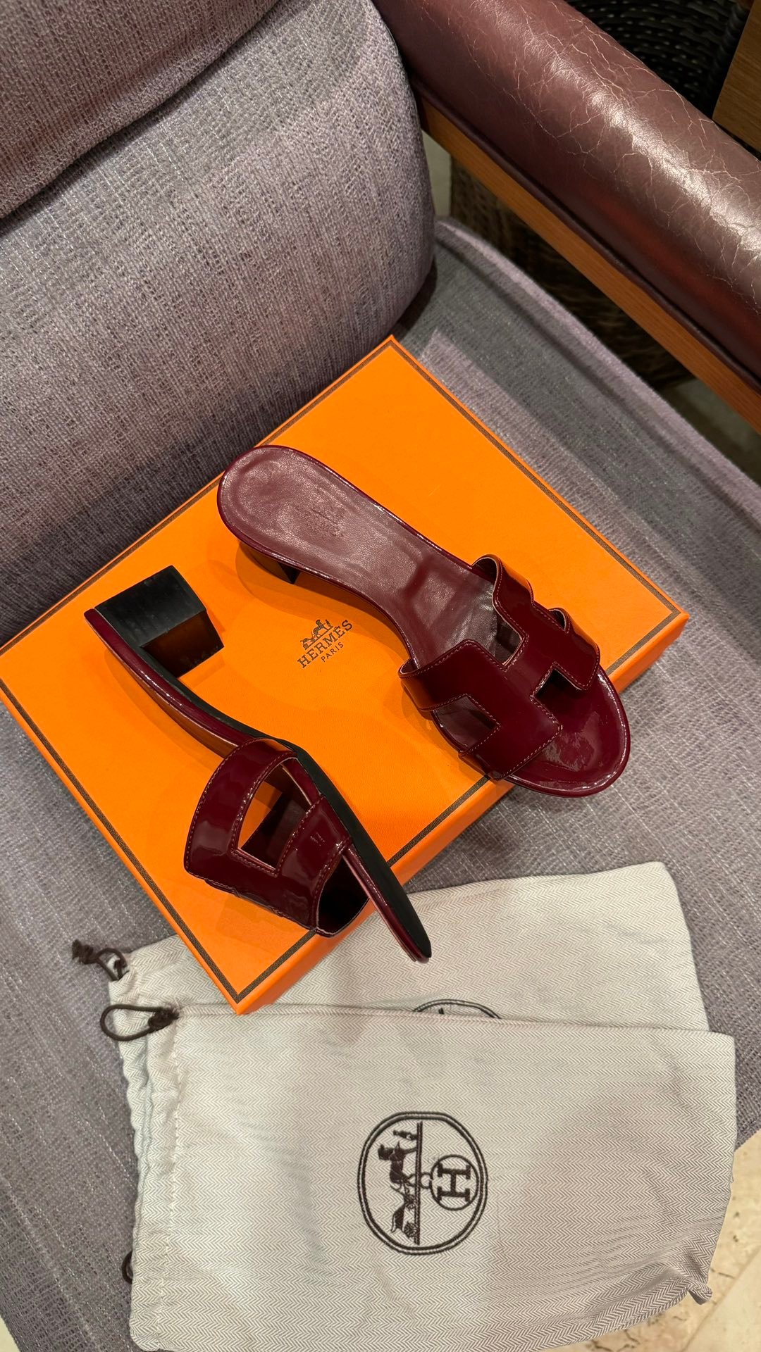 HM Oran Sandals Burgundy Leather - Sandals - Image 3