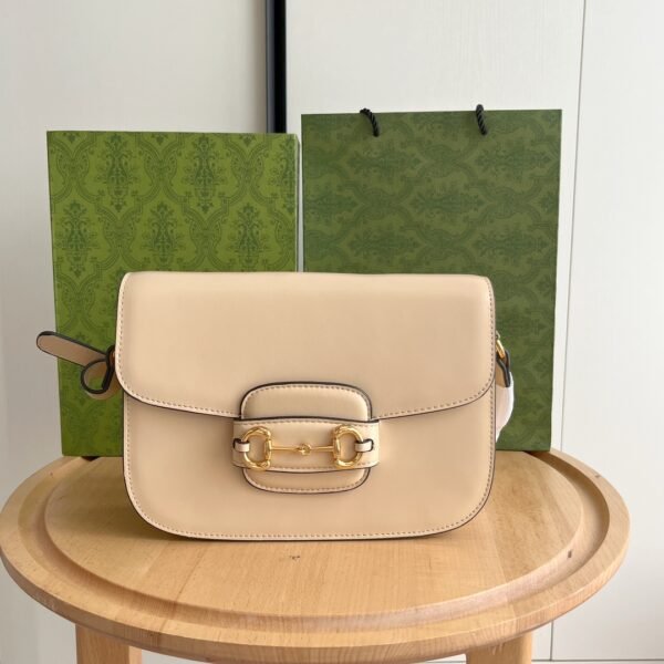 GG 1955 Horsebit Beige Leather - Bag