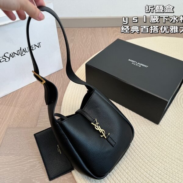 YSL Le 5 à 7 Hobo Black Leather - Bag
