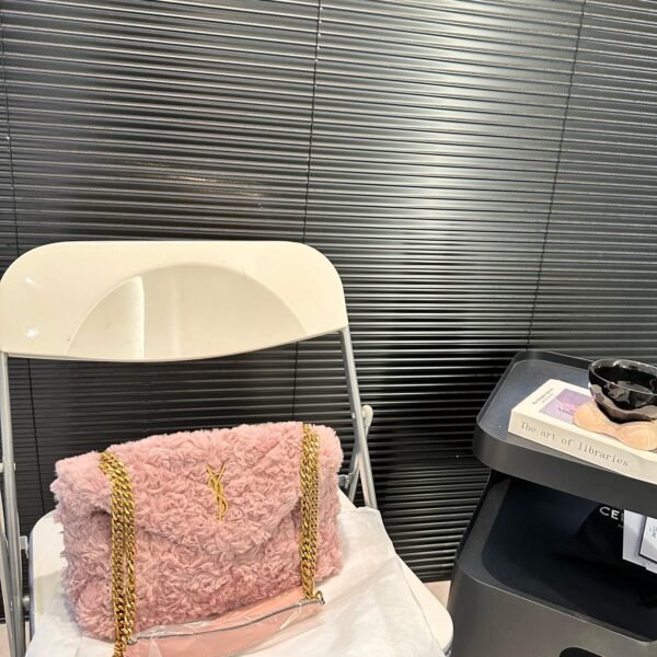 YSL Niki Medium Pink Lamb Fur - Bag