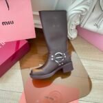 MIU Buckle Square Toe Boots – Stivali