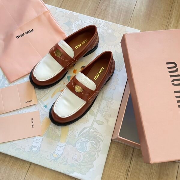 MIU Coin Embossed Loafers - Shoes