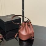 PR PR Panier Black, Brown, White Leather – Borsa