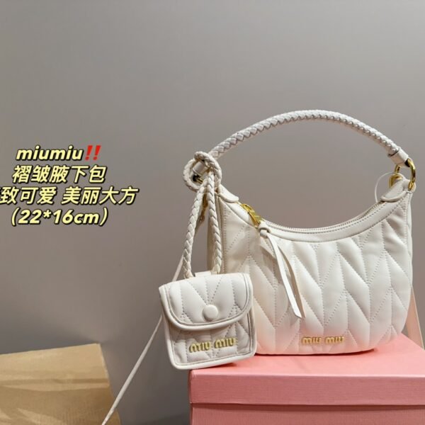 MIU Matelassé Nappa Leather Hobo Various Colors - Bag