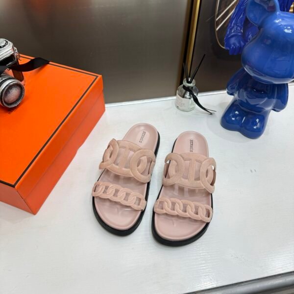 HM Oran Sandals Pink Suede - Slides