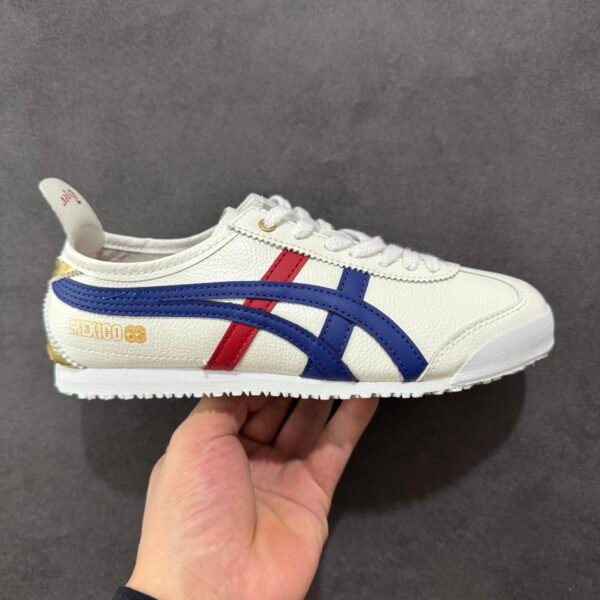 I don't know who the brand is Mexico 66 White/Blue/Red Leather - Sneakers
