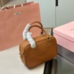 MIU Wander Matelassé Brown Leather – Bag