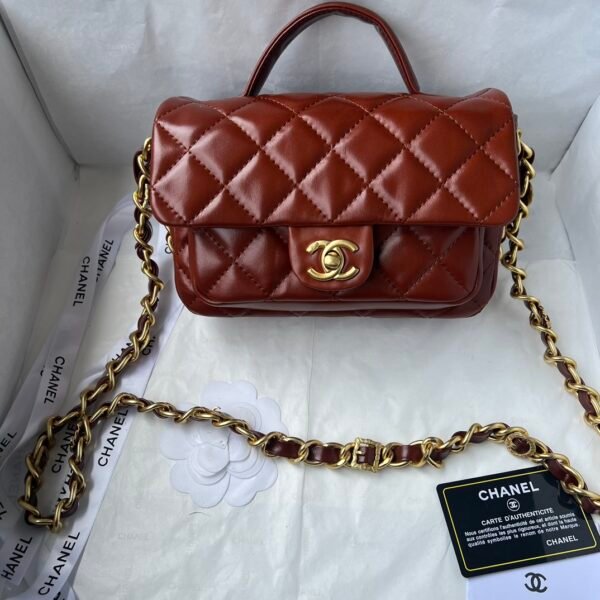 CC Classic Flap Small Brown Leather - Bag