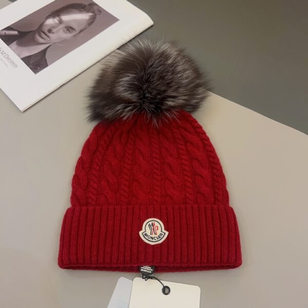 MCL Cable Knit Beanie Red - Hat