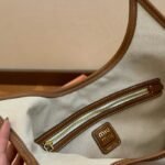 MIU Logo Tote Beige Canvas – Borsa