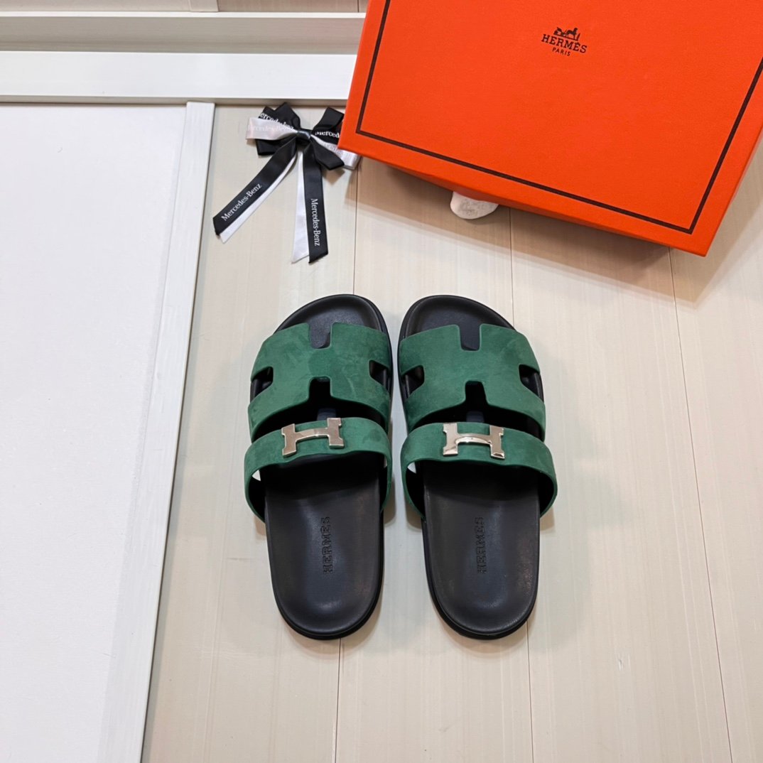 HM Izmir Green Suede - Slides - Image 8